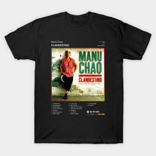 Manu Chao - Clandestino Tracklist Album T-Shirt